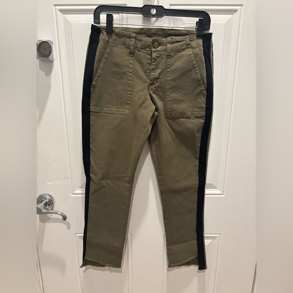 Pam & Gela Winter Moss Step Hem Double Stripe Pants 26